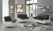 New York Black & White Sofa & Loveseat & Chair - NEW-YORK-BK-WT-SLC