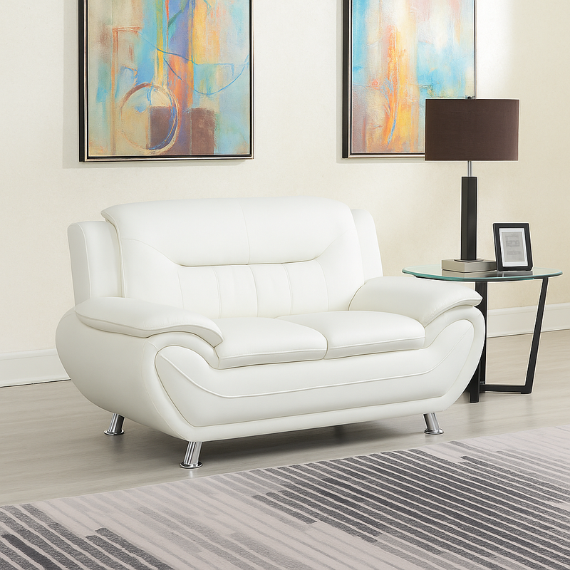 New York White Loveseat - NEW-YORK-WH-LS