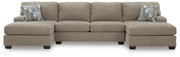 Newellen Hemp 3-Piece Sectional with Double Chaise - 48404S3