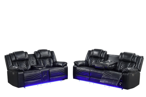 Newnan - Black Color, Power Reclining, Drop-Down Table, Power Source, Console, Bluetooth Speaker, Subwoofer, Cup Holder, Built-in Tube LED Light, USB Charger, Zero Gravity - L680-SL