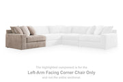 Nexora-Court Burlap Left-Arm Facing Corner Chair - PC6800864