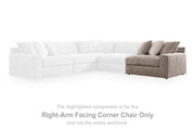 Nexora-Court Burlap Right-Arm Facing Corner Chair - PC6800865