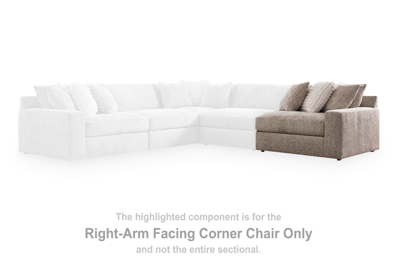 Nexora-Court Burlap Right-Arm Facing Corner Chair - PC6800865