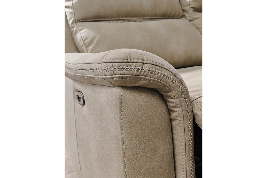 Next - Gen DuraPella Sand Power Reclining Loveseat with Console - Gate FurniturePower Reclining Loveseat