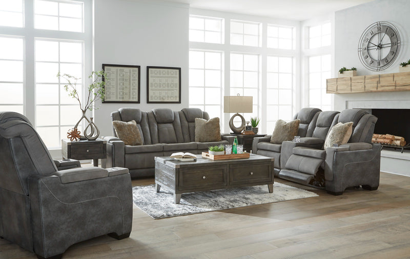 Next - Gen Durapella Slate Power Reclining Living Room Set - Lara FurniturePower Reclining Living Room Set