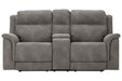 Next - Gen DuraPella Slate Power Reclining Loveseat with Console - Gate FurniturePower Reclining Loveseat