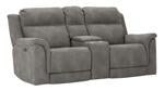 Next - Gen DuraPella Slate Power Reclining Loveseat with Console - Gate FurniturePower Reclining Loveseat
