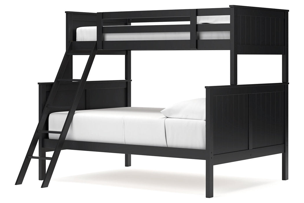 Nextonfort Black Twin over Full Bunk Bed - Gate FurnitureBunk Bed