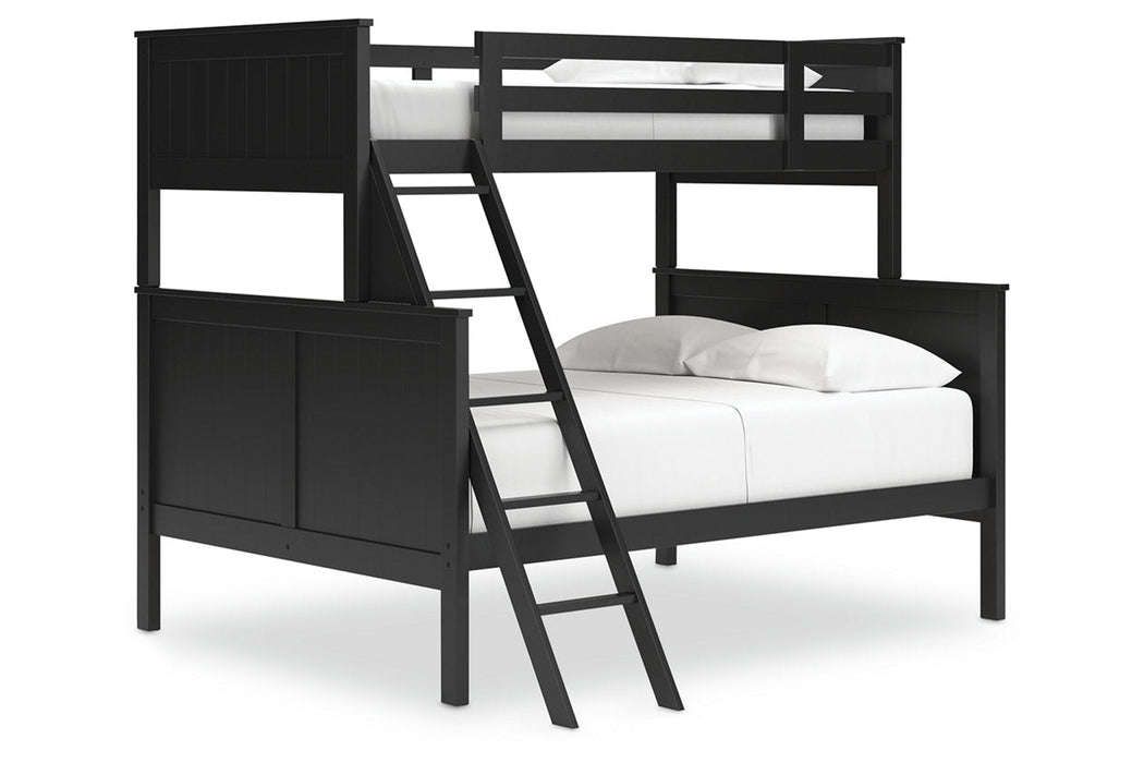 Nextonfort Black Twin over Full Bunk Bed - Gate FurnitureBunk Bed