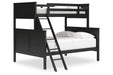 Nextonfort Black Twin over Full Bunk Bed - Gate FurnitureBunk Bed