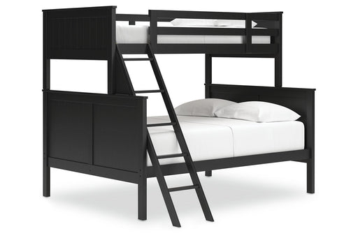 Nextonfort Black Twin over Full Bunk Bed - Gate FurnitureBunk Bed
