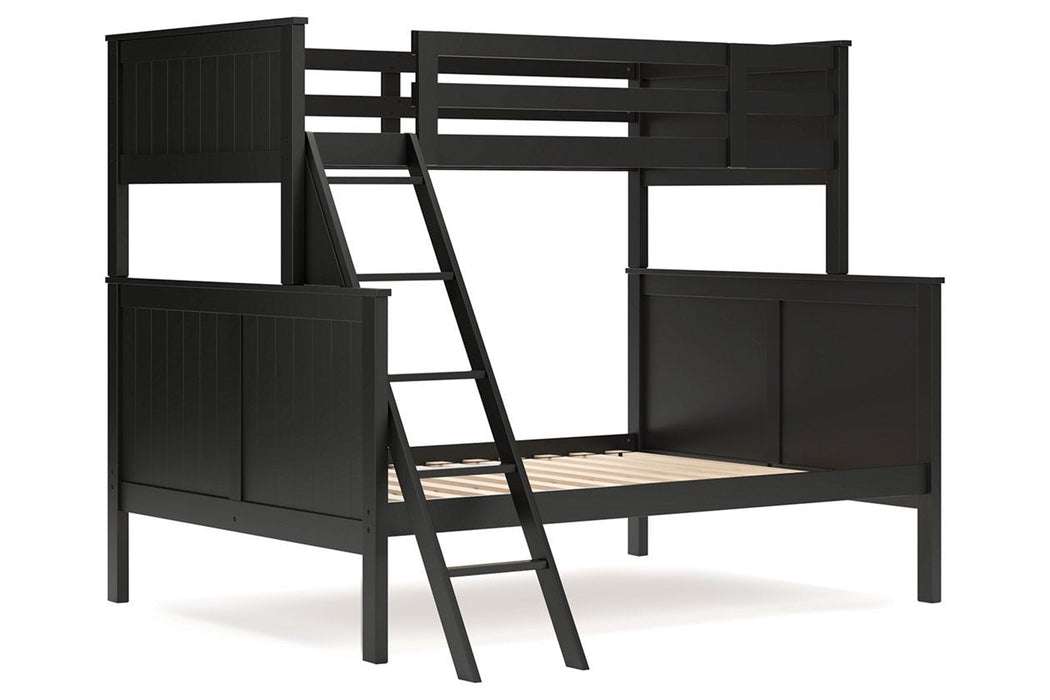 Nextonfort Black Twin over Full Bunk Bed - Gate FurnitureBunk Bed