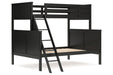 Nextonfort Black Twin over Full Bunk Bed - Gate FurnitureBunk Bed