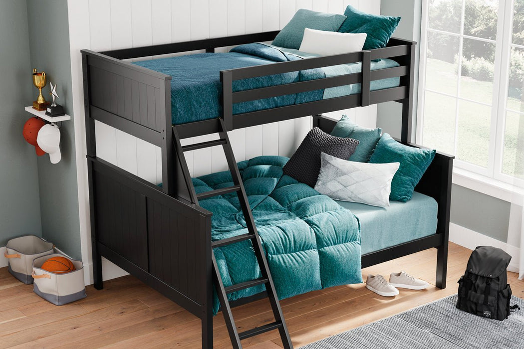 Nextonfort Black Twin over Full Bunk Bed - Gate FurnitureBunk Bed