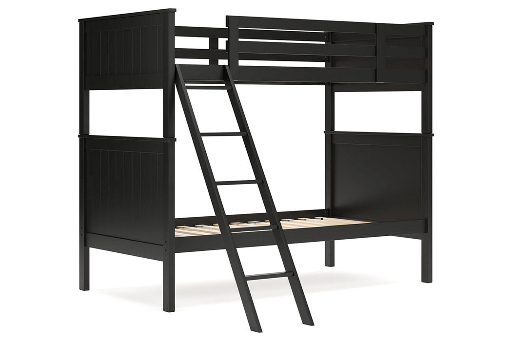 Nextonfort Black Twin over Twin Bunk Bed - Gate FurnitureBunk Bed