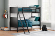Nextonfort Black Twin over Twin Bunk Bed - Gate FurnitureBunk Bed