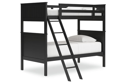 Nextonfort Black Twin over Twin Bunk Bed - Gate FurnitureBunk Bed