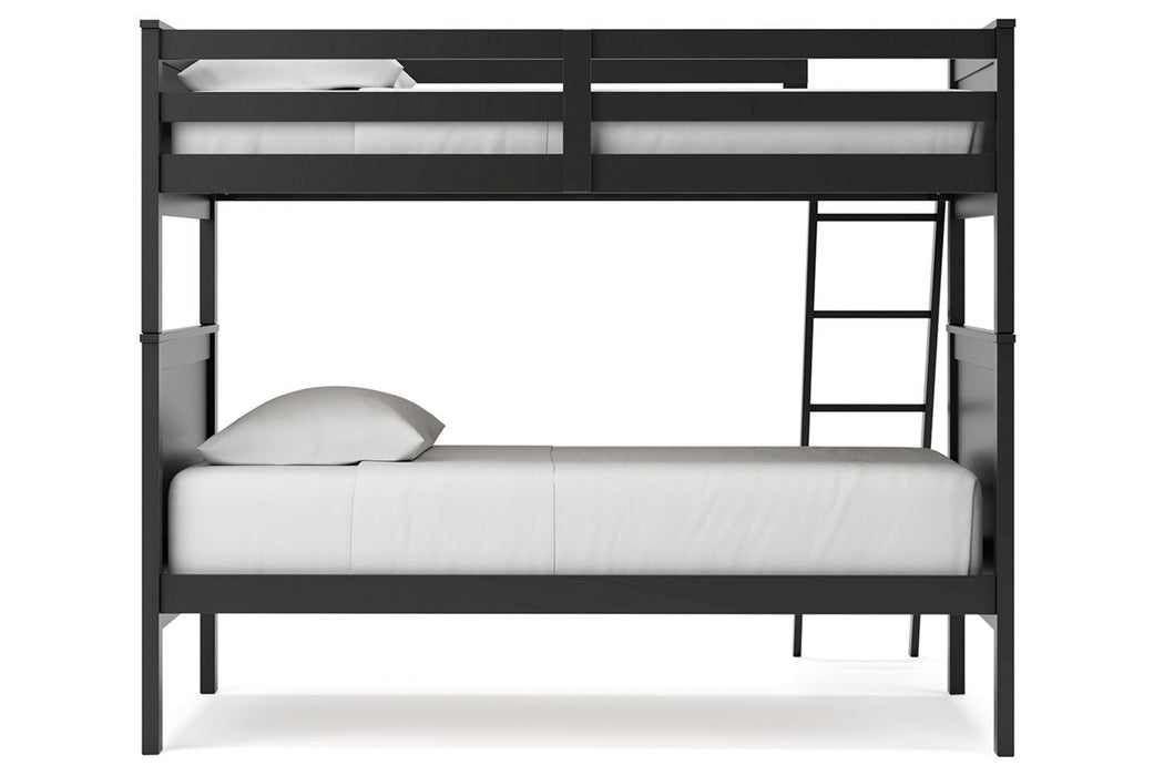 Nextonfort Black Twin over Twin Bunk Bed - Gate FurnitureBunk Bed