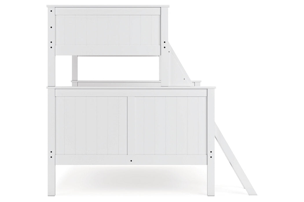 Nextonfort White Twin over Full Bunk Bed - Gate FurnitureBunk Bed