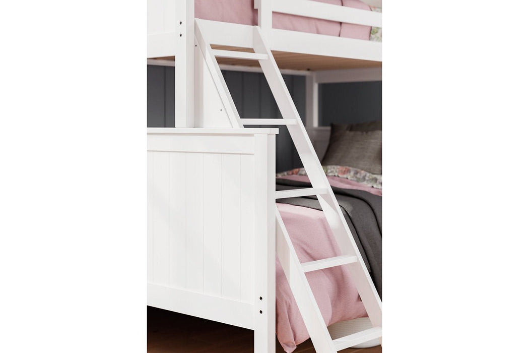 Nextonfort White Twin over Full Bunk Bed - Gate FurnitureBunk Bed