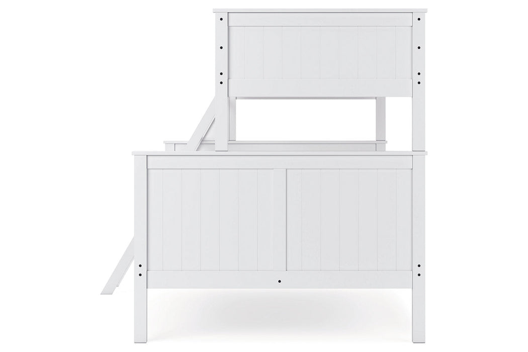 Nextonfort White Twin over Full Bunk Bed - Gate FurnitureBunk Bed