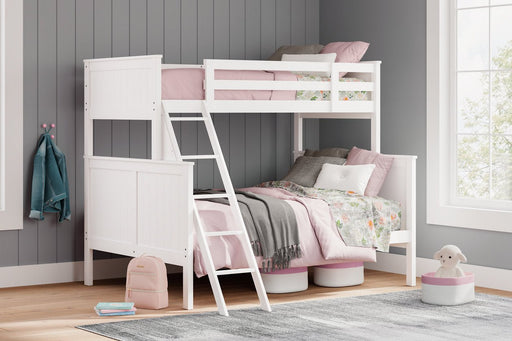 Nextonfort White Twin over Full Bunk Bed - Gate FurnitureBunk Bed