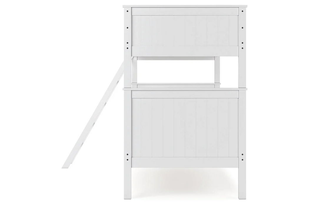 Nextonfort White Twin over Twin Bunk Bed