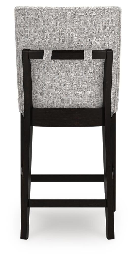 Neymorton Dark Grayish Brown Counter Height Barstool, Set of 2 - D618-124