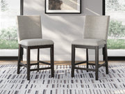 Neymorton Dark Grayish Brown Counter Height Barstool (Set of 2) - D618-124X2