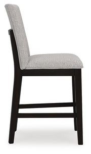 Neymorton Dark Grayish Brown Counter Height Barstool (Set of 2) - D618-124X2