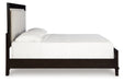 Neymorton Dark Grayish Brown Queen Upholstered Panel Bed - Gate FurnitureQueen Bed