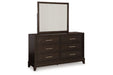Neymorton Dark Grayish Brown Upholstered Panel Bedroom Set - Gate FurnitureBedroom Set