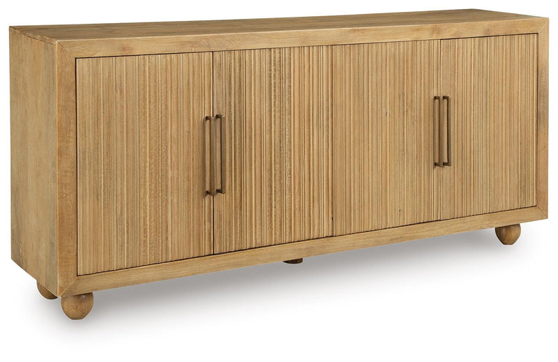 Niam Light Antique Beige Accent Cabinet - A4000684