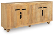 Niam Light Antique Beige Accent Cabinet - A4000684