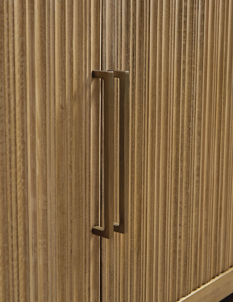 Niam Light Antique Beige Accent Cabinet - A4000684