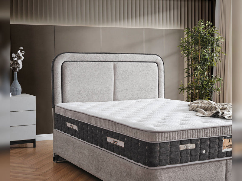 Nihal Storage Bed With Headboard - Twin in Grey - 200-ELIF-NIH-90-EY404-SB
