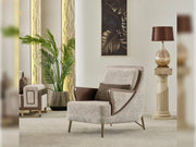 Nirvana 4-pieces (2 Four Seat Sofa & 2 Chair) Livingroom Set Beige in Beige - 101-NIR-MED125-4411