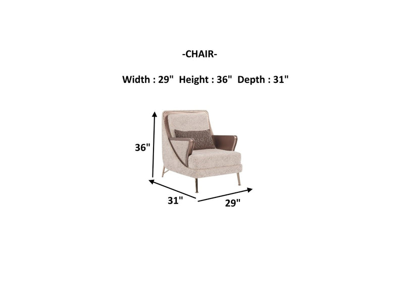 Nirvana 4-pieces (2 Four Seat Sofa & 2 Chair) Livingroom Set Beige in Beige - 101-NIR-MED125-4411