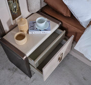 Nirvana Bedroom (Queen Bed & Dresser With Mirror & Ottoman & 2 Nightstand With Back ) - 120-NIR-SET