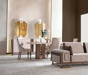 Nirvana Diningroom (Consol With Mirror & Dining Table & 6 Dining Chair) - 115-NIR-SET