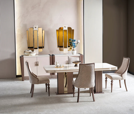 Nirvana Diningroom (Consol With Mirror & Dining Table & Dining Chair) - For 10 People - 115-NIR-10-SET