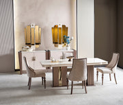 Nirvana Diningroom (Consol With Mirror & Dining Table & Dining Chair) - For 6 People - 115-NIR-6-SET