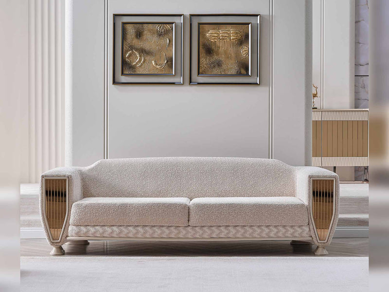 Nirvana San Stationary Sofa in Cream - 200-SAN-NIR-CRE-3