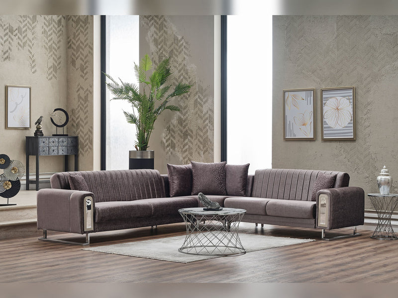 Nirvana Sectional Sofa in Grey - 200-SER-NIR-STAR245-S