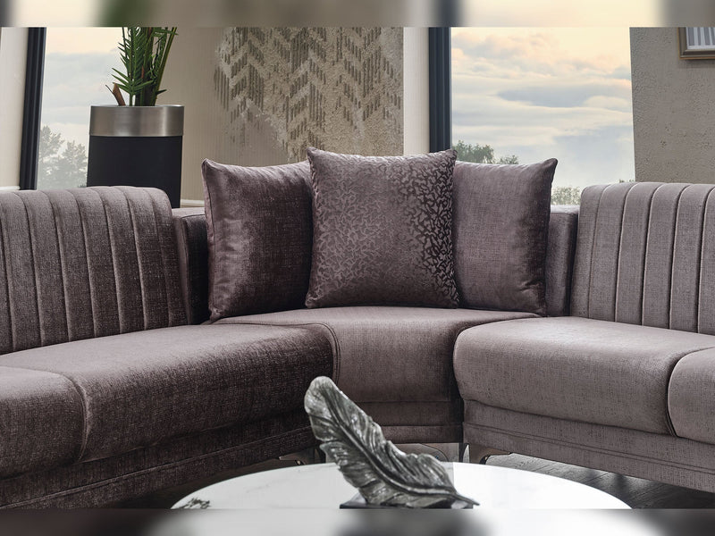 Nirvana Sectional Sofa in Grey - 200-SER-NIR-STAR245-S