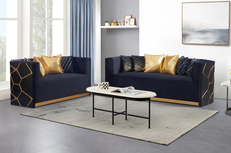 Noah 2 PC ( Sofa & Loveseat ) - L612-Black-2PC