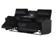 Noah - Black Manual Reclining, Drop-Down Table, Storage Console, Power Source, USB Charger, Cup Holder - CL7240-SL-Black