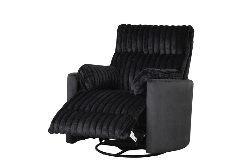 Noah - Black Manual Reclining, Drop-Down Table, Storage Console, Power Source, USB Charger, Cup Holder - CL7240-SLR-Black