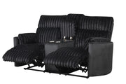Noah - Black Manual Reclining, Drop-Down Table, Storage Console, Power Source, USB Charger, Cup Holder - CL7240-SLR-Black