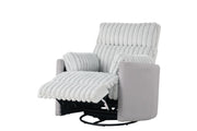 Noah - Gray Manual Reclining, Drop-Down Table, Storage Console, Power Source, USB Charger, Cup Holder - CL7240-SLR-Gray